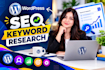 do professional SEO keyword research and competitor analysis