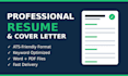 write a professional resume and cover letter
