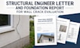 structural engineer letter and foundation report for wall crack evaluation