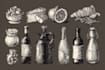 create culinary illustrations of foods and drinks
