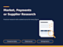 write a market, payments, or supplier research report with sources