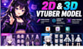 design 2d 3d vtuber model for vtuber rigging