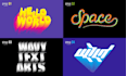 design creative typography, 3d text effects and custom lettering