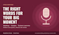 write your wedding speech, best man or maid of honor toast, or eulogy
