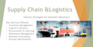 handle supply chain management and logistics issues