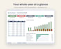 build a custom excel or google sheets dashboard