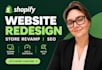 shopify website redesign SEO revamp shopify store or shopify website development