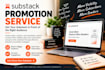 do substack promotion, organic substack subscriber, substack newsletter