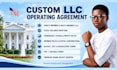 write a custom llc operating agreement for single and multi member llcs