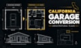 draw california garage conversion plan and architectural drawing