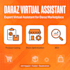 be your expert daraz virtual assistant
