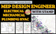 electrical drawing mechanical plumbing hvac mep plan city permit drawing