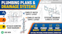 plumbing plan, water supply, drainage, riser diagram, mep drafting