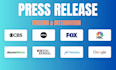 write press release and  distribution submit  press release news release