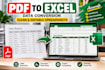 convert PDF to excel and extract tables accurately