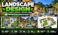 design 2d landscape plans, 3d backyard garden and site plans