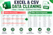clean and format excel and CSV data