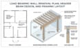 load bearing wall removal plan, header beam design, and framing layout