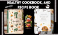 create healthy cookbook recipe book, meal plan, restaurant menu