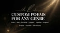 write a custom poem and a long message for any genre