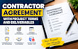 create a contractor agreement with project terms and deliverables