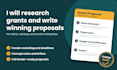 research grants and write funding proposals
