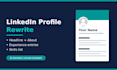 rewrite your linkedin headline, about section, and experience