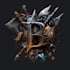 draw a detailed fantasy logo illustration
