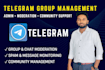 be your telegram group admin and community moderator