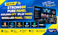 setup strong8k, pure panel, golden ott, iplay panel, reseller panel, trex