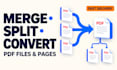 combine merge convert pdf files into single file or split extract pages to pdfs