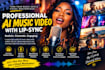 create professional ai music video with lip sync