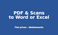 convert PDF to word or excel, scanned pdf to editable document