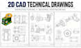 create technical drawings for manufacturing reverse engineering 2d cad drawings