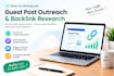 do guest post outreach and research backlinks