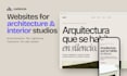 design an animated website for your architecture or interior studio