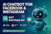 setup ai chat bot  your facebook page website with auto reply