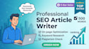 write SEO optimized blog posts and ai articles using chatgpt
