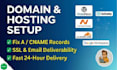 set up domain, custom email, hosting, migrate your website