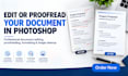 edit and proofread business documents in photoshop