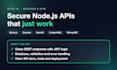 build a secure node js rest API with login, database and clear docs