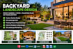 design backyard, front garden plan, patio planting plan, landscape visualization