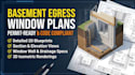 create basement egress window plans and architectural details