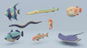 create roblox low poly underwater assets fish models ocean props sea creatures