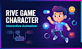 create rive game character and interactive asset animation