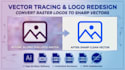vectorize, redesign, and convert logo to vector illustrator