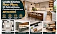 create kitchen floor plans, 3d cabinet design, countertop layouts and 3d renders