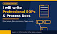 write professional sops and process documentation