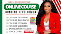 write engaging online course content, lessons, and learning materials