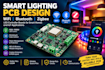 smart lighting pcb design for wifi, bluetooth and zigbee led controller boards